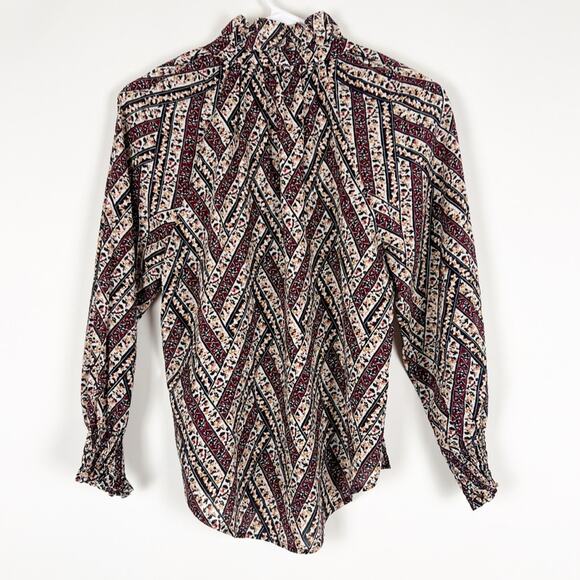 Veronica Beard Calisto Ruffled Collar Button Down Shirt Size XS - Picture 3 of 4